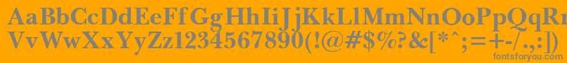 フォントPasmaBold.001.001 – オレンジの背景に灰色の文字