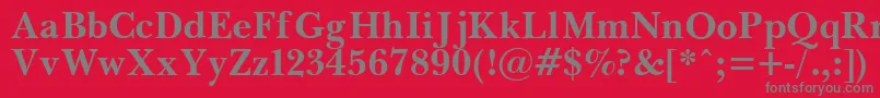 Czcionka PasmaBold.001.001 – szare czcionki na czerwonym tle