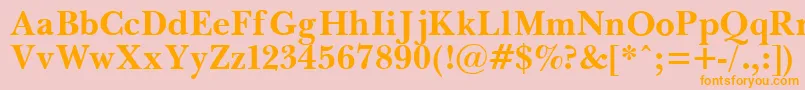 PasmaBold.001.001 Font – Orange Fonts on Pink Background