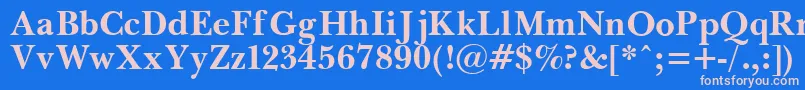 フォントPasmaBold.001.001 – ピンクの文字、青い背景