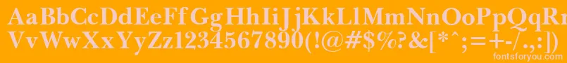 PasmaBold.001.001 Font – Pink Fonts on Orange Background