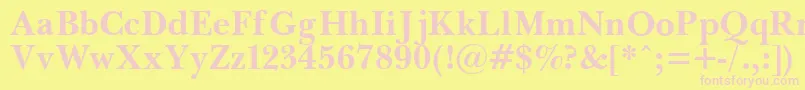 PasmaBold.001.001 Font – Pink Fonts on Yellow Background