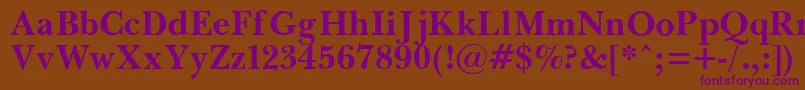 PasmaBold.001.001 Font – Purple Fonts on Brown Background