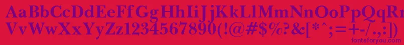 PasmaBold.001.001 Font – Purple Fonts on Red Background