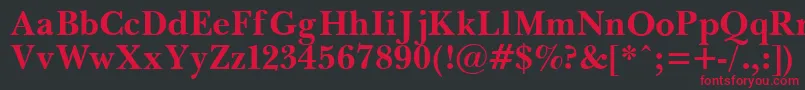 PasmaBold.001.001 Font – Red Fonts on Black Background