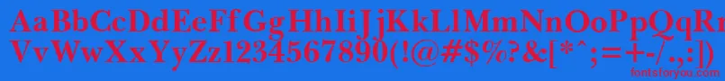 Шрифт PasmaBold.001.001 – красные шрифты на синем фоне