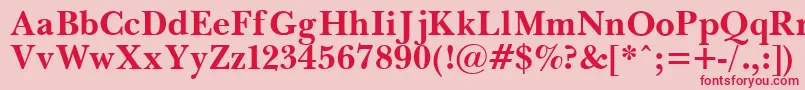 PasmaBold.001.001 Font – Red Fonts on Pink Background