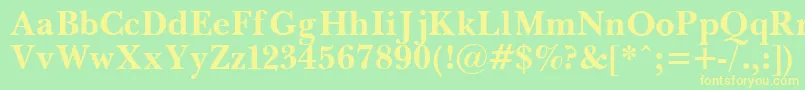 PasmaBold.001.001 Font – Yellow Fonts on Green Background