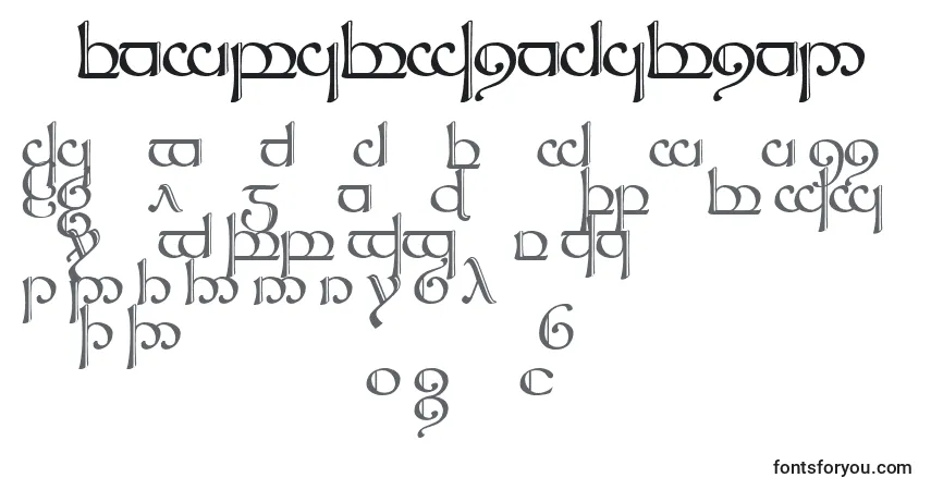 TengwarSindarin2フォント–アルファベット、数字、特殊文字