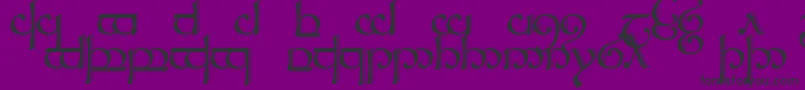 TengwarSindarin2 Font – Black Fonts on Purple Background