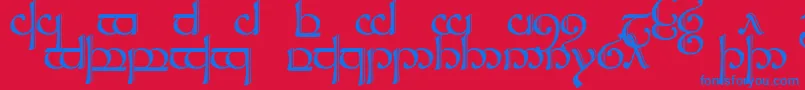 TengwarSindarin2 Font – Blue Fonts on Red Background