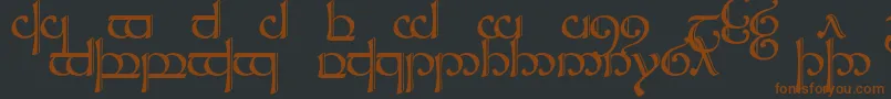 TengwarSindarin2 Font – Brown Fonts on Black Background