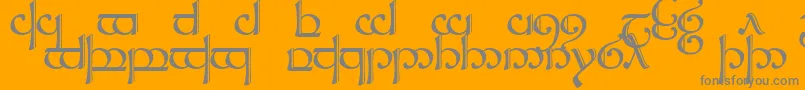 TengwarSindarin2 Font – Gray Fonts on Orange Background