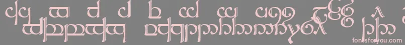 TengwarSindarin2 Font – Pink Fonts on Gray Background