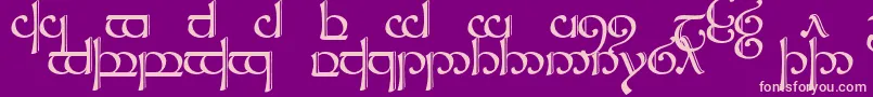 TengwarSindarin2 Font – Pink Fonts on Purple Background