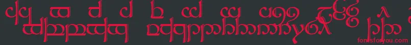 TengwarSindarin2 Font – Red Fonts on Black Background