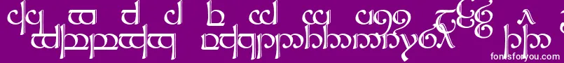 TengwarSindarin2 Font – White Fonts on Purple Background