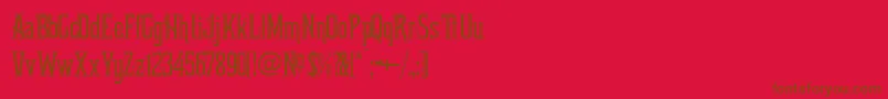 MartaDecorOne Font – Brown Fonts on Red Background