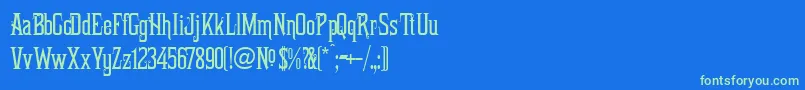 MartaDecorOne Font – Green Fonts on Blue Background