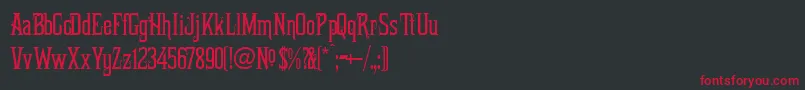 MartaDecorOne Font – Red Fonts on Black Background
