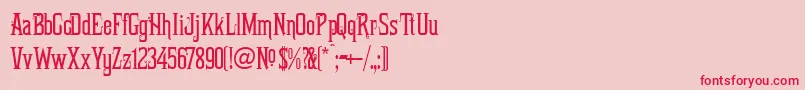 MartaDecorOne Font – Red Fonts on Pink Background