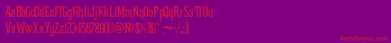 MartaDecorOne Font – Red Fonts on Purple Background