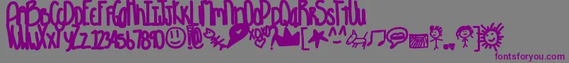 Aquarious Font – Purple Fonts on Gray Background