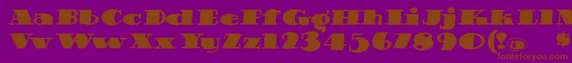 Cheeriofatitalic Font – Brown Fonts on Purple Background