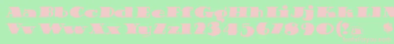 Fonte Cheeriofatitalic – fontes rosa em um fundo verde