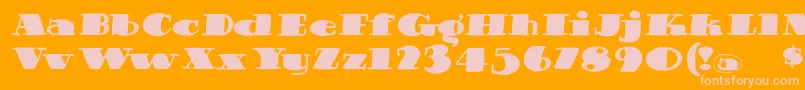 Cheeriofatitalic Font – Pink Fonts on Orange Background