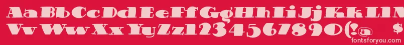 Cheeriofatitalic Font – Pink Fonts on Red Background