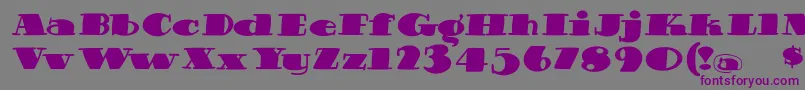 Cheeriofatitalic Font – Purple Fonts on Gray Background