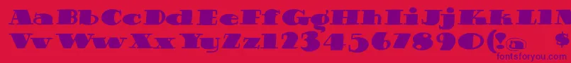 Cheeriofatitalic Font – Purple Fonts on Red Background