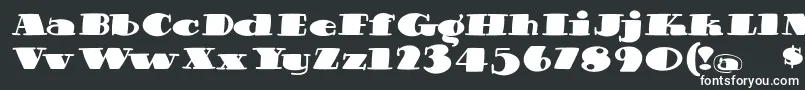 フォントCheeriofatitalic – 黒い背景に白い文字