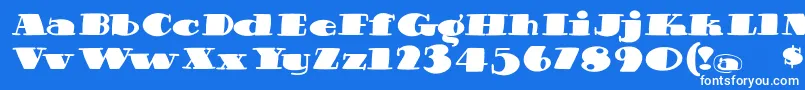 Cheeriofatitalic Font – White Fonts on Blue Background