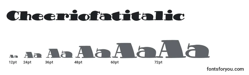 Cheeriofatitalic Font Sizes
