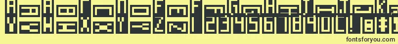 Antidigital Font – Black Fonts on Yellow Background