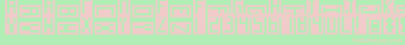 Antidigital-fontti – vaaleanpunaiset fontit vihreällä taustalla