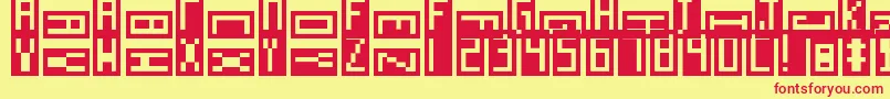 Antidigital Font – Red Fonts on Yellow Background
