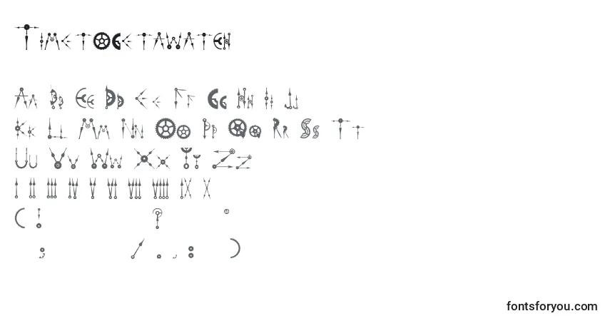 Czcionka Timetogetawatch – alfabet, cyfry, specjalne znaki