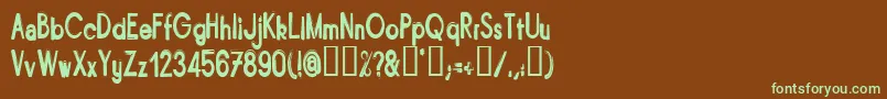 Шрифт Bitun – зелёные шрифты на коричневом фоне