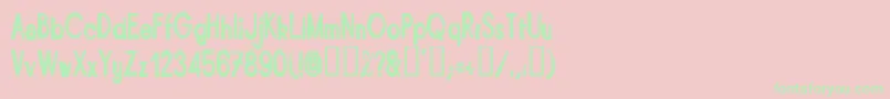 Bitun Font – Green Fonts on Pink Background