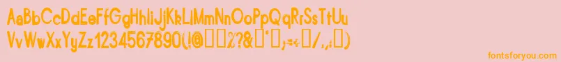 Bitun Font – Orange Fonts on Pink Background