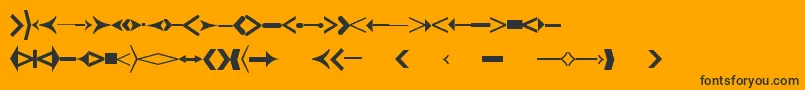 CreativearrowsLtTwo Font – Black Fonts on Orange Background