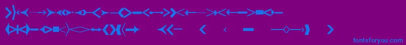 Police CreativearrowsLtTwo – polices bleues sur fond violet