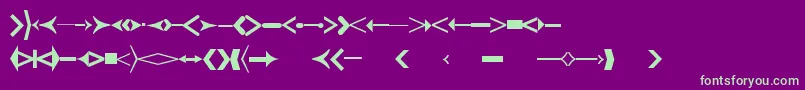 Police CreativearrowsLtTwo – polices vertes sur fond violet