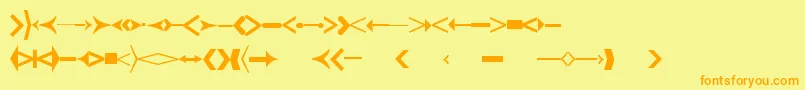 CreativearrowsLtTwo Font – Orange Fonts on Yellow Background