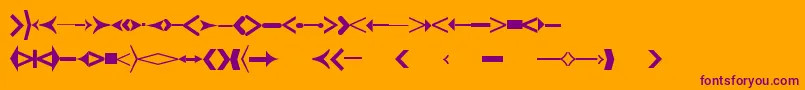 Police CreativearrowsLtTwo – polices violettes sur fond orange