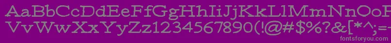 フォントMoa1 – 紫の背景に灰色の文字
