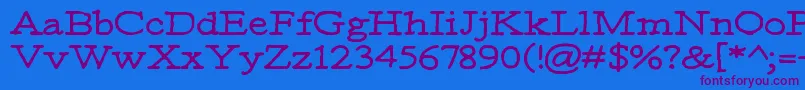 Moa1 Font – Purple Fonts on Blue Background